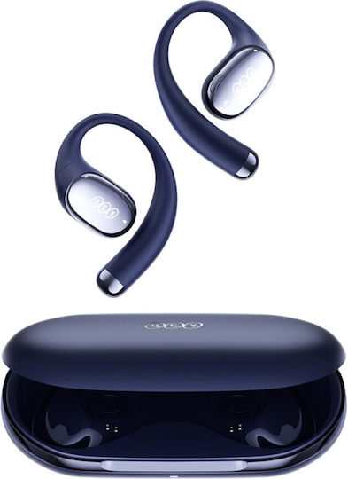QCY Crossky R70 Open Ear Bluetooth Handsfree Earphones with Sweat Resistance and Charging Case Blue