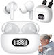 Verk Group 06355_B In-Ear Bluetooth-Freisprecheinrichtung Kopfhörer mit Ladeetui Weiß