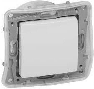 Legrand Niloe Waterproof Вграден Стенен превключвател Осветление Еднопосочен Бял