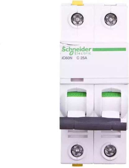 Schneider Electric Αυτόματη Ασφάλεια 25A Διπολική AC A9F04225