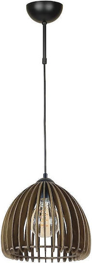 City Lux Hängelampe Braun mit Fassung E27 25x25cm.