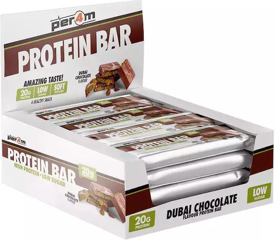 Per4m Protein Bar Riegel mit 20gr Protein & Geschmack Dubai Chocolate 12x62gr