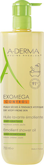 A-Derma Exomega Control Oil for Shower with Soothing Oatmeal 750ml