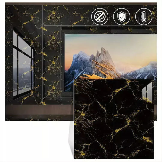 3D Wall Panels Foam Adhesive Black 60x30cm