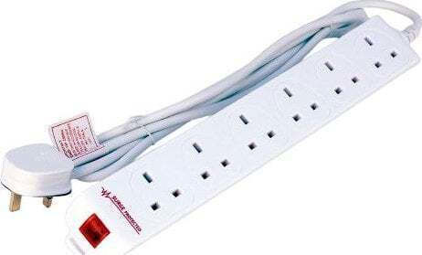 Microconnect Πολύπριζο 6 Θέσεων με Καλώδιο 2m Αγγλίας (Type G)