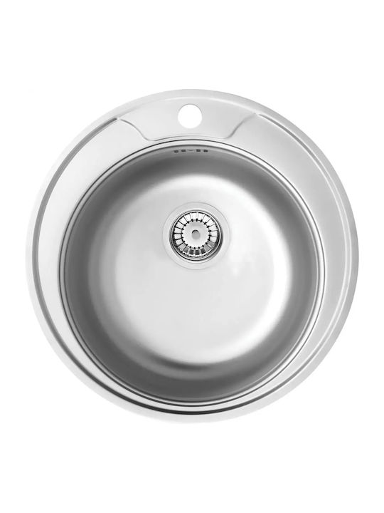 Deante Ένθετος Νεροχύτης Inox Σατινέ με Μπαταρία Μ49xΠ49cm Γκρι