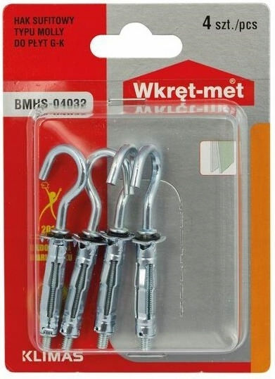 Wkręt-met Haken mit Durchmesser M4 und Länge 32mm 4Stück