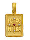 Savvas Design Charm Φυλαχτό με Πέτρες από Χρυσό 14Κ με Ζιργκόν