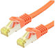 Професионален Мрежов Кабел Logon S/FTP AWG26 LSOH 3м Cat6a 500MHz Оранжев TCR6ASS030O