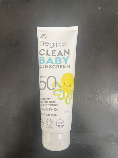 Aegli Premium Organics Водоустойчив Бебешко Слънцезащитно Емулсия SPF50 100мл
