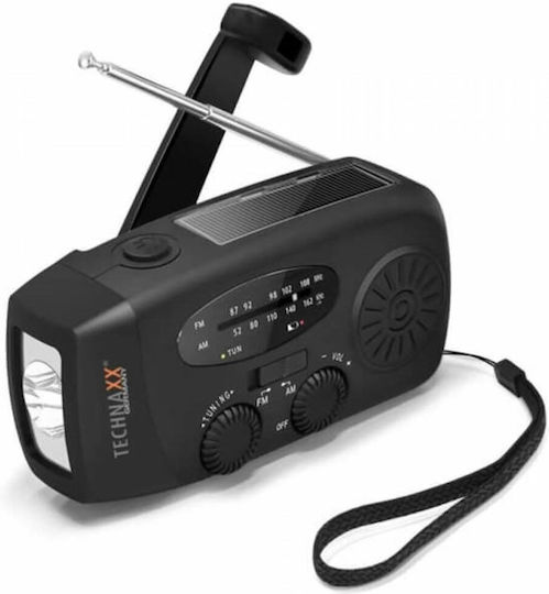 Technaxx TX-238 Φορητό Ραδιόφωνο Ηλιακό με USB Μαύρο