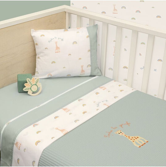 Baby Oliver Κουβέρτα Κούνιας Πικέ Πολύχρωμο 100x140εκ.