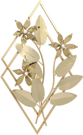 Keskor Gold Wall Decor Made of Metal 60x39cm