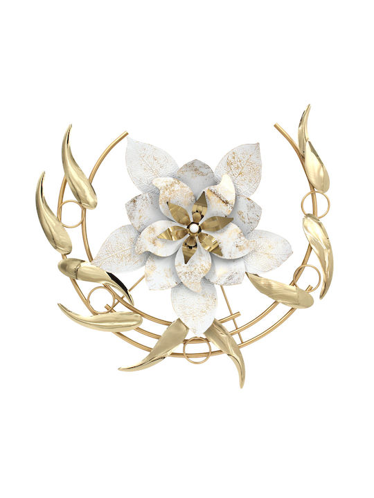 Keskor White Metal Wall Decor 55x55cm