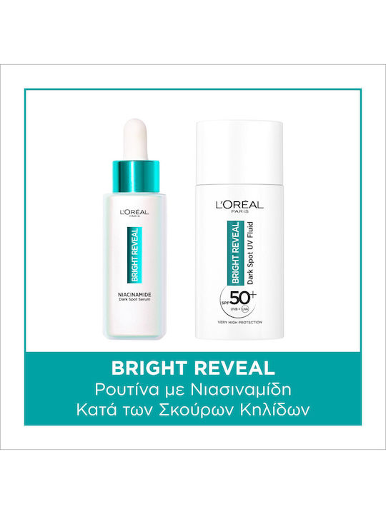 L'oreal Paris Promo Bright Reveal Niacinaminde Серум за Лице Против Петна 30ml и Хидратиращ Флуид за Лице Против Петна с UV Защита Spf50+ 50ml