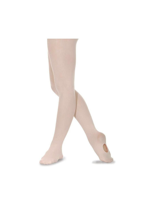 Convertible Ballet Tights with Hole Salmon L Xl