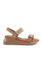 Damenplattformen Beige