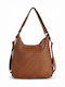 Damen Rucksack aus Leder in Tabakbraun
