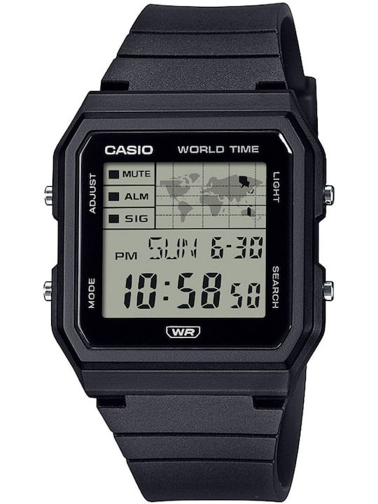 Casio Collection Digital Women's Watch with Black Rubber Strap