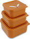 Trixie Nesting Snack Box Plastic Kids' Food Container Orange