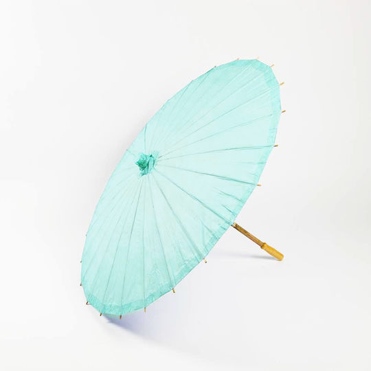Dekorative Papi-Regenschirm Türkis 80x56cm 157.002.0037.65