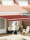 vidaXL Terrace Wall Tent Red 4x3cm