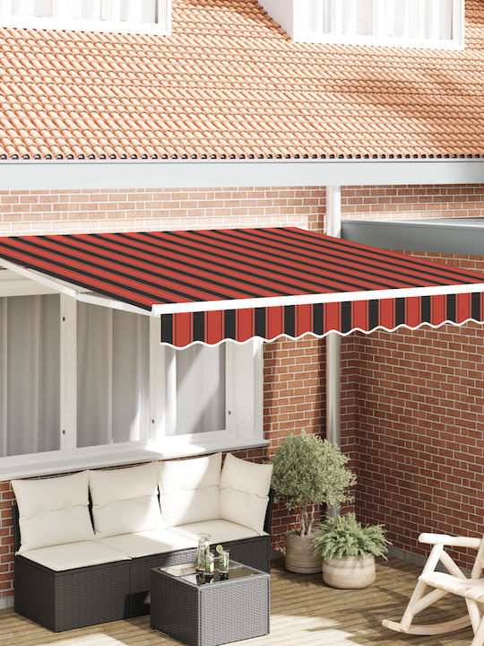 vidaXL Τέντα Βεράντας Κόκκινη 3x2.5m