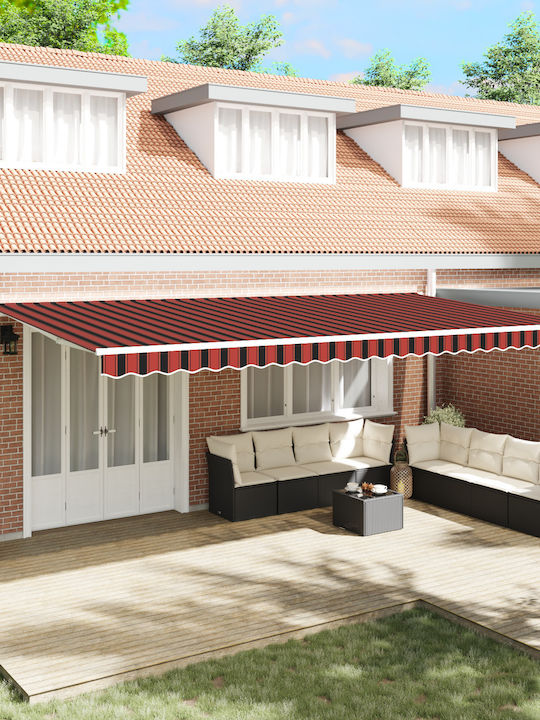 vidaXL Terrace Wall Tent with LED Light Orange ...