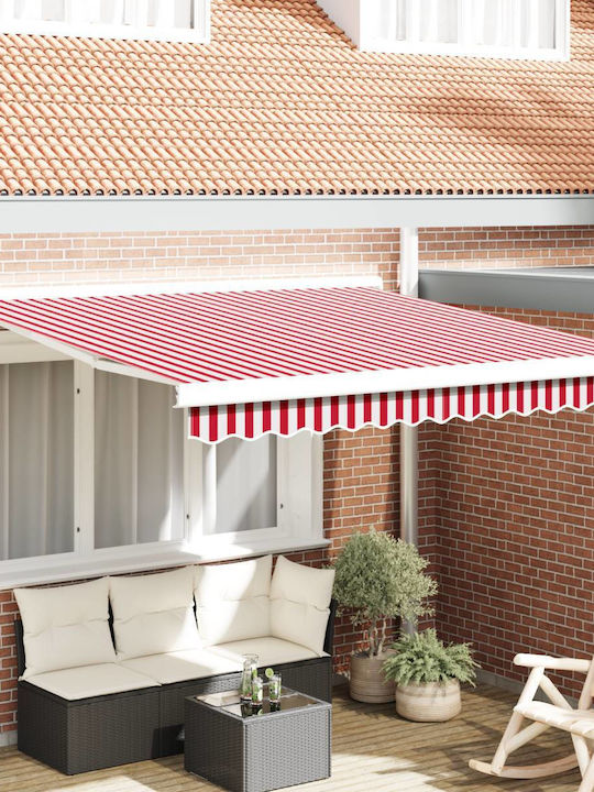 vidaXL Cort Terasă Roșu x2.5m