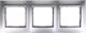 Kontakt-simon Triple Frame Simon54 Universal Silver Dr3/43