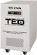 Regulator de Tensiune Monofazat 12kw Servomotor Undă Sinusoidală Pură + Ecran LCD pentru Afișarea Valorilor de Tensiune Ted000095