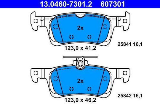Brake Pads Rear Peugeot 308 II 13->308 SW II 1.2 1.6 14-> 1702-4377
