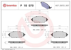 Brake Pads Front Chevrolet Aveo Hatchback T3000 11-> 1700-4377 Brake Pads Front Chevrolet Aveo Hatchback T3000 11-> 1700-4377