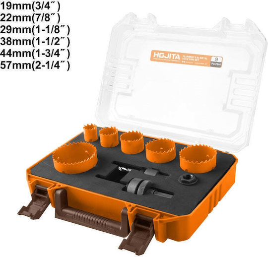 Hojita Set de găuri HSS Tăiere uscată cu diametru între 19mm și 57mm pentru Metal