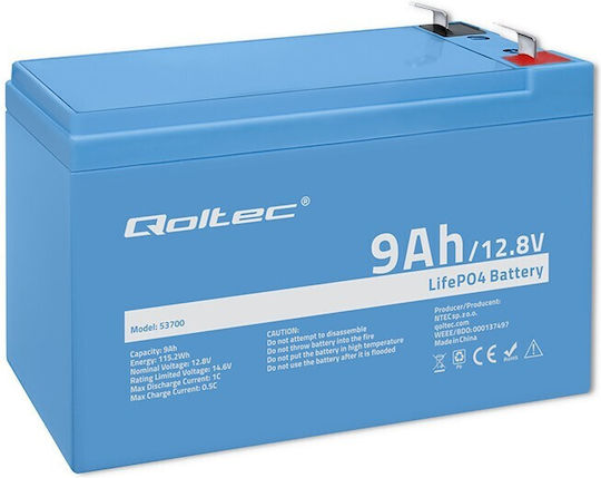 Qoltec Baterie UPS cu Capacitate 9Ah și Tensiune 12.8V 53700 1buc