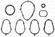 Intake Manifold Gasket-Rubber Set 16v Set Fiat N.punto-y 1.2 8v 71716684sr-113