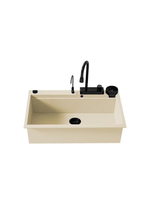 Sanitec Ultra Granite Drop-In Küchenspüle aus F...