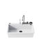 Sanitec Ultra Granite SAN.850.30.BNC.INX Drop-In Sink Inox W79xD50cm Bianco