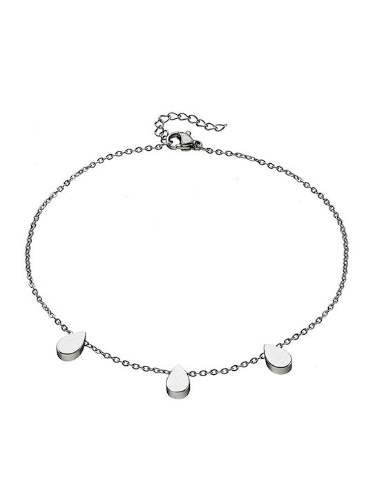 Fußarmband aus Edelstahl Stahl 26cm