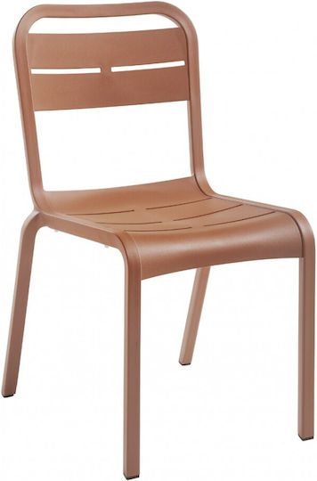 Outdoor-Stuhl Polypropylen Cannes Terracotta 53.5x60x89εκ.