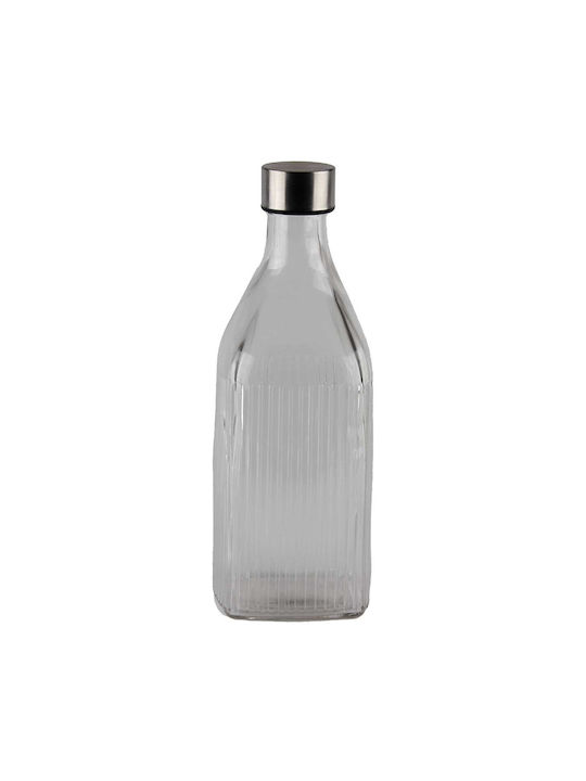 Marva Bottle Water Glass with Screw Cap Transparent 1000ml