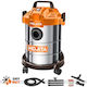 Hojita HJVR5A12 Staubsauger Flüssigkeiten / Feststoffe 800W mit Edelstahl Behälter 12Es