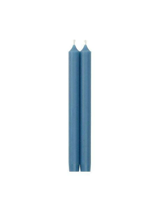 Caspari Decorative Blue Taper Candle