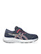 Gel-contend 9 Ps Kids Sports Shoes Running with Hoop & Loop Closure Blue