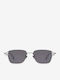Projekt Produkt Unisex Sunglasses with Silver Metal Frame and Gray Lens 498730