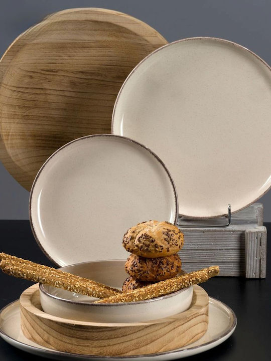 Espiel Tuscany White Ceramic Dinnerware Set 18pcs
