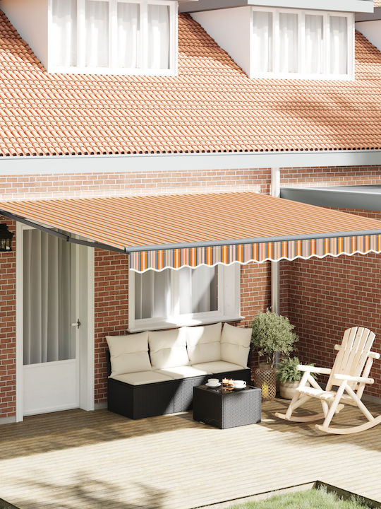 vidaXL Zelt Terrasse mit LEDs Bunt 4x3.5m