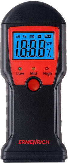 Ermenrich Wett Mw10 Moisture Detector Color Screen Thermometer Wood Paper Cardboard Construction Mixes Concrete Plaster