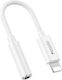 Yesido Μετατροπέας Lightning male σε 3.5mm female Λευκό 1τμχ