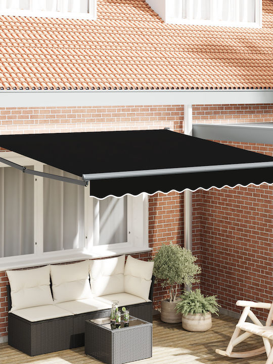 vidaXL Τέντα Βεράντας Μαύρη 3x2.5m